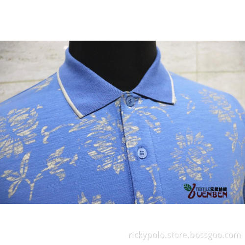 Solid Slub Jersey Mit Druckhemd